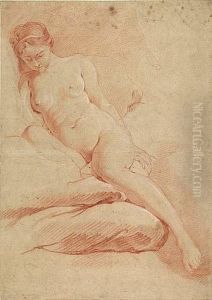 Femme Nue Assise by Charles Joseph Natoire