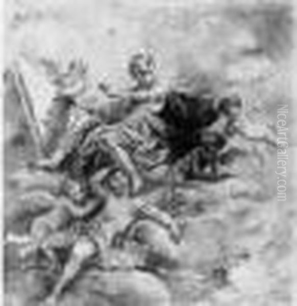 Apotheose De Saint Luc, D'apres Un Maitre Du Xviieme Siecle - view 1