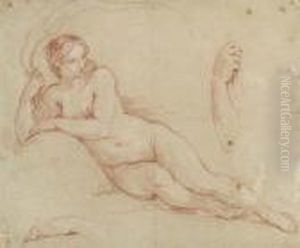 A Reclining Female Figure, With Subsidiary Studies Of Herarms by Charles Joseph Natoire