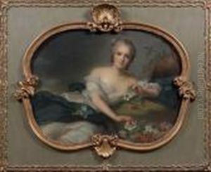 Portrait De Madame Henriette Sous La Figure De Flore by Jean-Marc Nattier