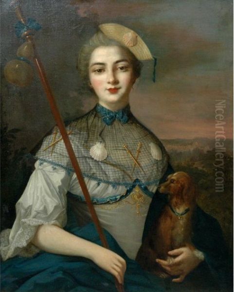 Portrait Of A Noble Lady As A Pilgrim To Santiago De Compostela With Her Dog - view 1