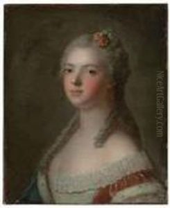 Portrait Of Madame Adelaide, Bust-length by Jean-Marc Nattier