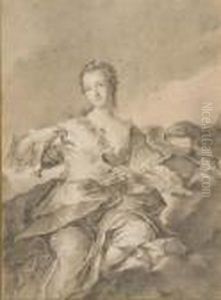 Portrait De La Duchesse De Chaulnes En Hebe by Jean-Marc Nattier