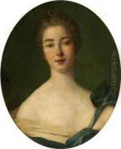 Portrait De Madame De Pompadour En Diane by Jean-Marc Nattier