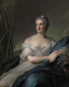Portrait De Femme En Source by Jean-Marc Nattier