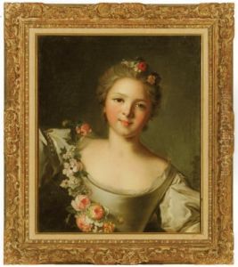 Portrait Of Francoise-renee De Carbonnel De Canisy, Marquised'antin (1725-1814) by Jean-Marc Nattier