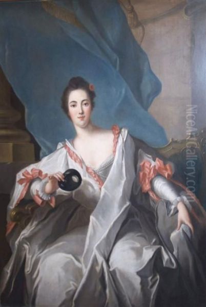 Portrait Of A Lady Holding A Mask - view 1