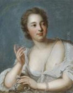 Portrait De Jeune Femme En Hebe by Jean-Marc Nattier