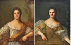Portrait Des Filles De Louis Xv by Jean-Marc Nattier