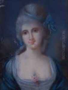 Portrait Of A Woman With A Blue Ribbon
