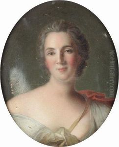 Portrait Of Madame Geoffrin (1699-1777), Bust-length, In Open Robes And A Red Wrap