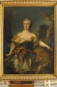 Retrato De Dama De Tres Cuartos Como Diana Cazadora