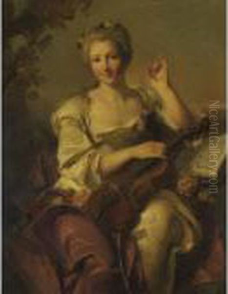 Portrait Of A Lady With Violin - view 1