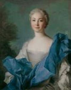 Bildnis Einer Vornehmen Jungen 
Dame Mit Gepudertem Haar. Signiert Und Datiert Mitte Links: Nattier Pinx
 1736. Ol Auf Leinwand (doubliert). H 81; B 65 Cm. Provenienz: Galerie 
Bohler,luzern; Slg. H.m. Gutmann, Potsdam; 132. Auktion P. Graupe, 
Berlin by Jean-Marc Nattier