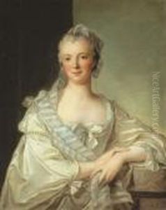 Portrait De Madame Dupleix De Bacquencourt, Nee Jeanne-henriette Delalleu by Jean-Marc Nattier
