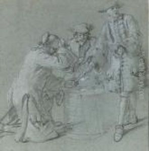 Three Soldiers Playing Cards by Jean-Marc Nattier