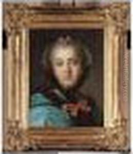 Portrait Of Louise-henrietta De Bourbon-conti by Jean-Marc Nattier