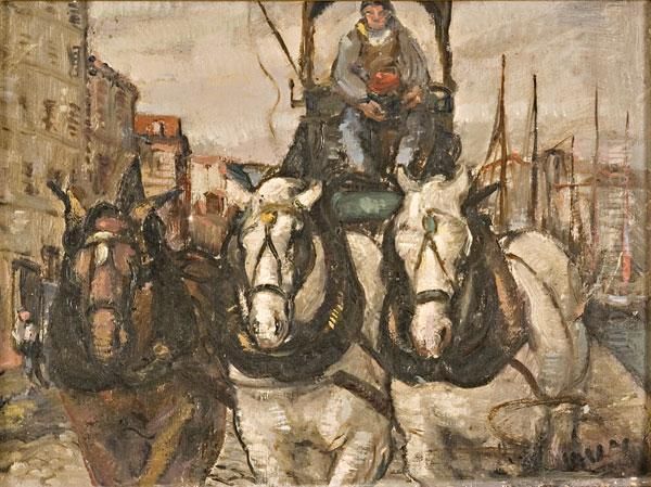 Carrozza Con Cavalli Al Porto - view 1