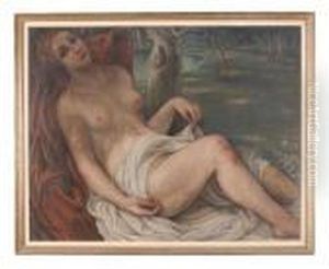 Donna Distesa In Paesaggio