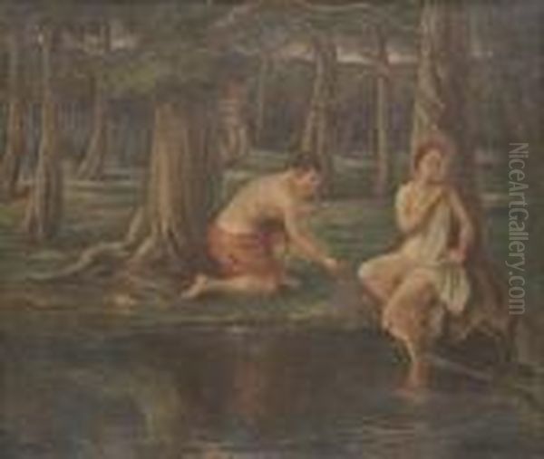 Figure Allegoriche Nel Bosco - view 1