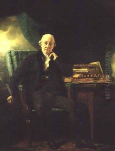 Portrait of Adam Rolland of Gask holding a quill by Sir Henry Raeburn