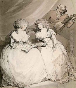The Duchess of Devonshire and her Sister, the Countess of Bessborough by Thomas Rowlandson