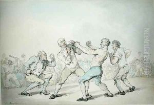 A Boxing Match by Thomas Rowlandson