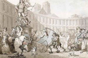 La Place des Victoires, Paris, c.1789 by Thomas Rowlandson