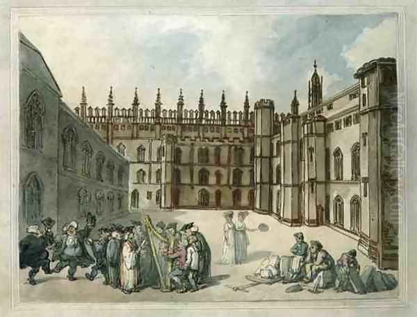 Quadrangle of Kings College, Cambridge - view 1