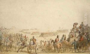 Review of the Light Horse Volunteers on Wimbledon Common, 1798 by Thomas Rowlandson