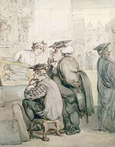 The Lounge at the Old Print Shop, Oxford by Thomas Rowlandson