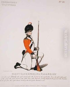 Bermondsey Volunteer, plate 50 from Loyal Volunteers of London and Environs, published 1798 by Thomas Rowlandson