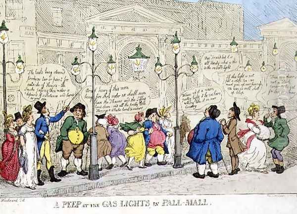 A Peep at the Gas Lights in Pall Mall - view 1