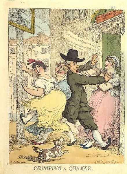 Crimping a Quaker from Teggs Caricatures Magazine, Vol IV, 1814 - view 1
