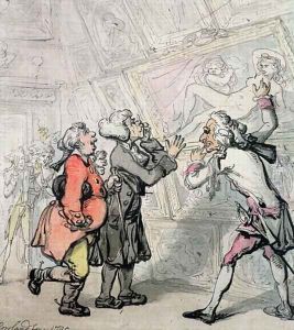 Englishmen Viewing Pictures on the Grand Tour, 1790 by Thomas Rowlandson