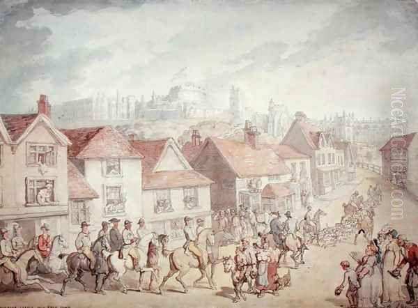 Windsor Castle from Eton Town, 1800 - view 1