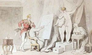 A Study In Life Drawing by Thomas Rowlandson