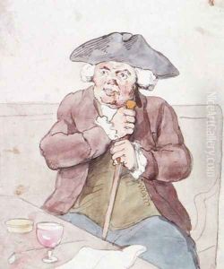 A Man Seated in a Tavern by Thomas Rowlandson