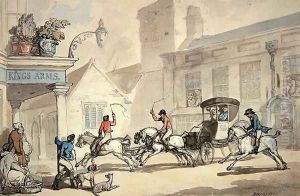 The Kings Arms, Dorchester by Thomas Rowlandson