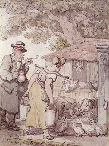 Molly Moggs and the Vicar by Thomas Rowlandson