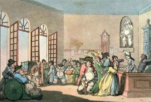 The Pump Room, plate 3 from Comforts of Bath, 1798 by Thomas Rowlandson