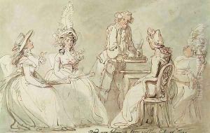 A Tea Party by Thomas Rowlandson