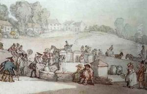 Dr Syntax at Harrogate Spa by Thomas Rowlandson