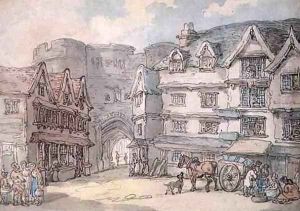 The South Gate, Exeter by Thomas Rowlandson