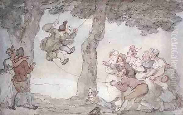 The Swing by Thomas Rowlandson