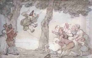 The Swing by Thomas Rowlandson