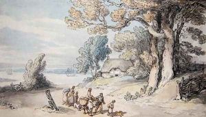 A View on the Isle of Wight by Thomas Rowlandson