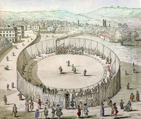 Richard Trevithicks Railroad, Euston Square in 1809 - view 1