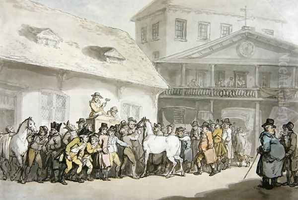 A Horse Sale at Hopkinss Repository, Barbican, c.1798-1800 - view 1