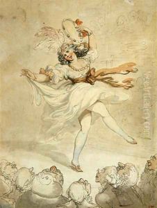 Female Dancer with a Tambourine, 1790-95 by Thomas Rowlandson